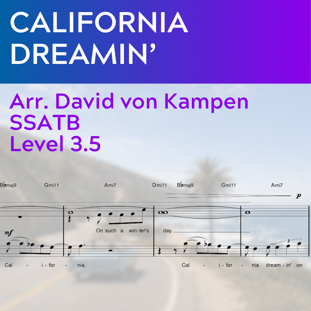 California Dreamin' (SSATB - L3.5)