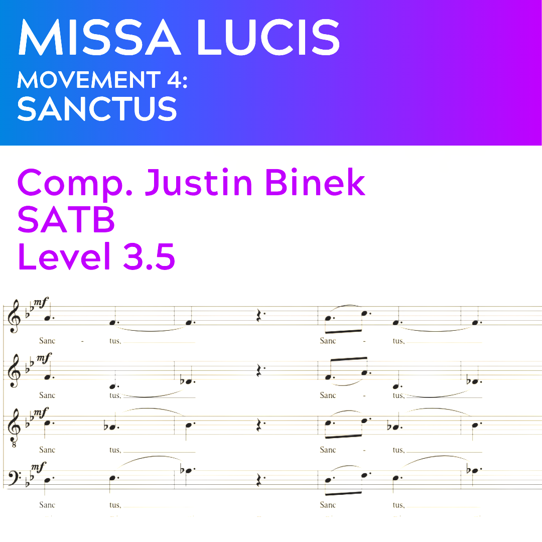 Missa Lucis 4 - Sanctus (SATB - L3.5)